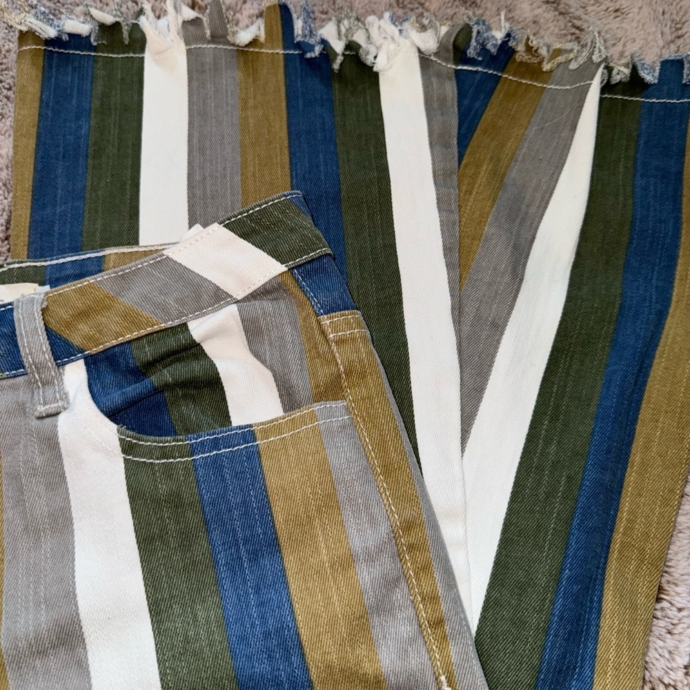 Hope's Multicolor Striped Flare Jeans - Picture 5 of 10